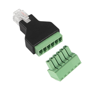 RJ12 6P6C erkek vidalı Terminal adaptörü Ethernet 6 Pin CCTV adaptörü blok konektörü sıradan telefon DSL Modem kabloları için - Product Image 5