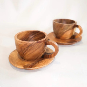 Wholesale Biocompostable <strong>Eco</strong> Small Coffee and Tea Drinks <strong>Cup</strong> and Saucer Sets With Custom logo Private Brand - Product Image 2