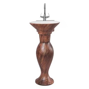 Ấn Độ Cung cấp dễ dàng để làm sạch Gốm bệ Sink - One Piece rửa lưu vực Mono khối Lavabo bồn rửa, Thiết bị vệ sinh phòng tắm sản phẩm - Product Image 1