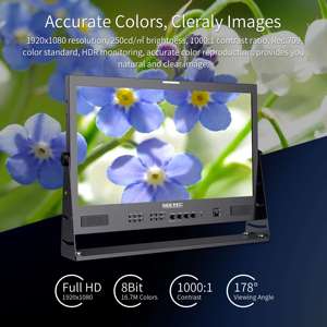 Seetec全高清1080p ATEM215S广播监视器，带SDI HDMI输入，用于便携式广播监视器和现场监视器广播