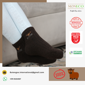 Premium 100% saf moğol <span class=keywords><strong>Yak</strong></span> yün çorap Ultra yumuşak sıcak nefes ayak bileği uzunluğu kaymaz özelliği renkli Logo tasarım - Product Image 2