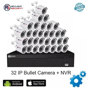32カメラIPセキュリティシステムNVR屋内用の弾丸ドームカメラを含む8 + 4チャンネルHDD双方向オーディオ顔検出を購入 - Product Image 2