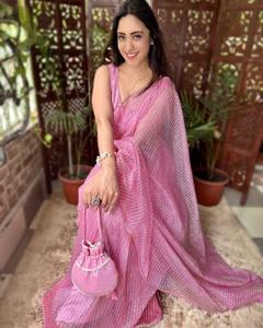 Latest Designer Heavy Georgatte Sequence Zari Work Saree with Rich Pallu Indian &amp; Pakistani Clothing - Product Image 2