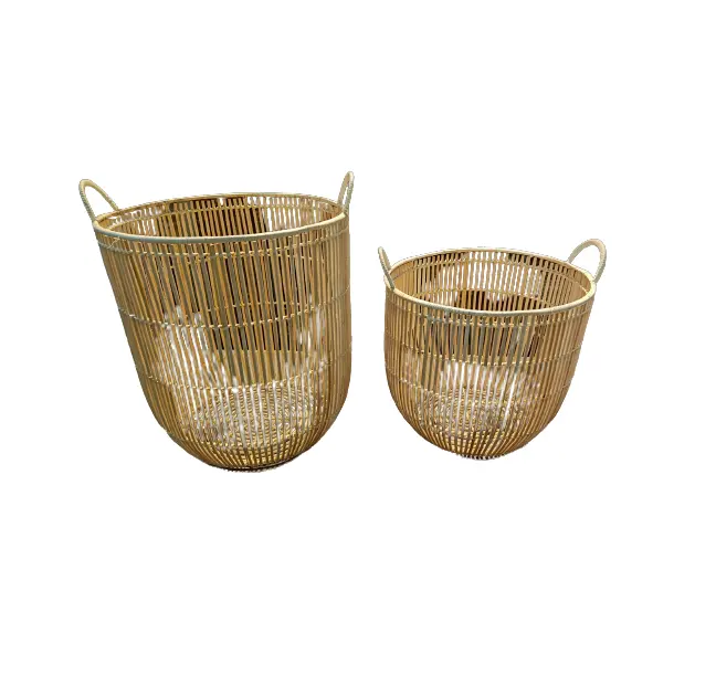 Fabricação Brown Rattan Cesta Lavanderia para vime lavanderia cesta casa hotel vime cesta decoração artesanato dom set