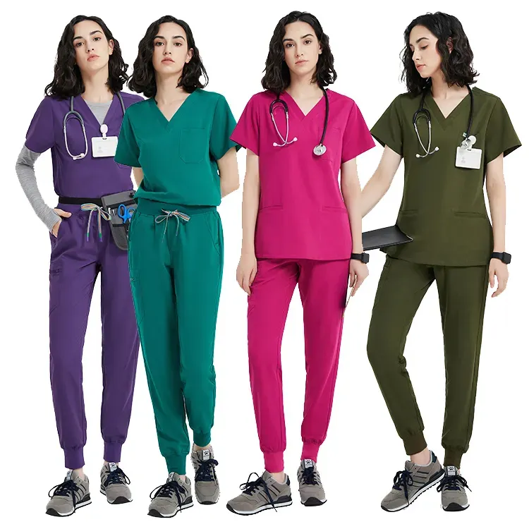 Uniforme de hospital para médicos, unisex roupas de paciente, vestido de algodão personalizado