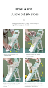 <strong>5</strong> in <strong>1</strong> Vegetable Cutter Slicer Household Fruit Vegetable Meat Slicer Cutter Grater Potato Carrot Slicer Dicer Kitchen Cut Tools - Product Image 6