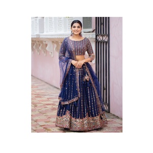 เลื่อมคุณภาพส่งออกของอินเดียและงานปักด้าย Lehanga Choli - Product Image 1