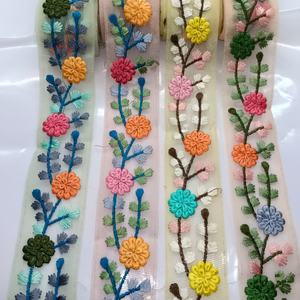 涤纶刺绣蕾丝装饰花卉作品日本著名批发工艺品<span class=keywords><strong>DIY</strong></span>