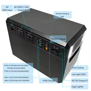 Portable 2000W/2kWh Solar Power Station with MPPT Controller Pure Sine Wave AC <strong>Output</strong> and Flashlight Car Power Source - Product Image 3