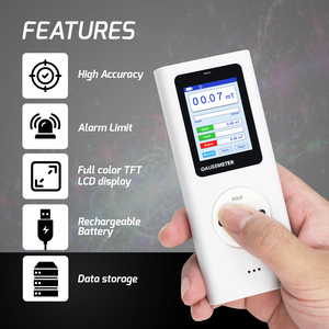 Digital Gauss Meter Tesla Meter Portable Magnetic Field Detector 0~25k Gs Range Colored Display for Magnet <strong>Testing</strong>