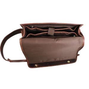 OEM özel tasarım yüksek kalite Vintage şık Premium Buffalo deri Messenger evrak çantası erkekler için moda stil - Product Image 5
