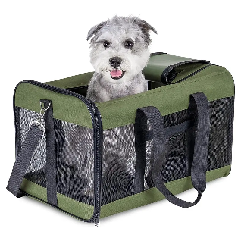 กระเป๋าถือสุนัขยอดนิยม กระเป๋าเดินทางแฟชั่นดีไซน์สัตว์เลี้ยง กระเป๋าสะพายไหล่สัตว์เลี้ยงสีสันสดใส