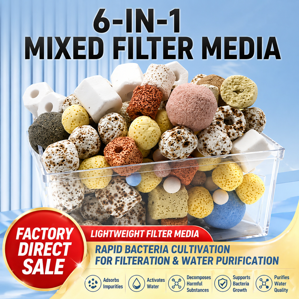 6 in 1 Filter Media