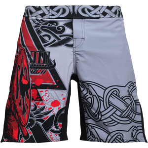 カスタム2トーンカラーMMAショーツグラフィックプリント付き軽量耐久性のある生地MMAショーツ男性用 - Product Image 6