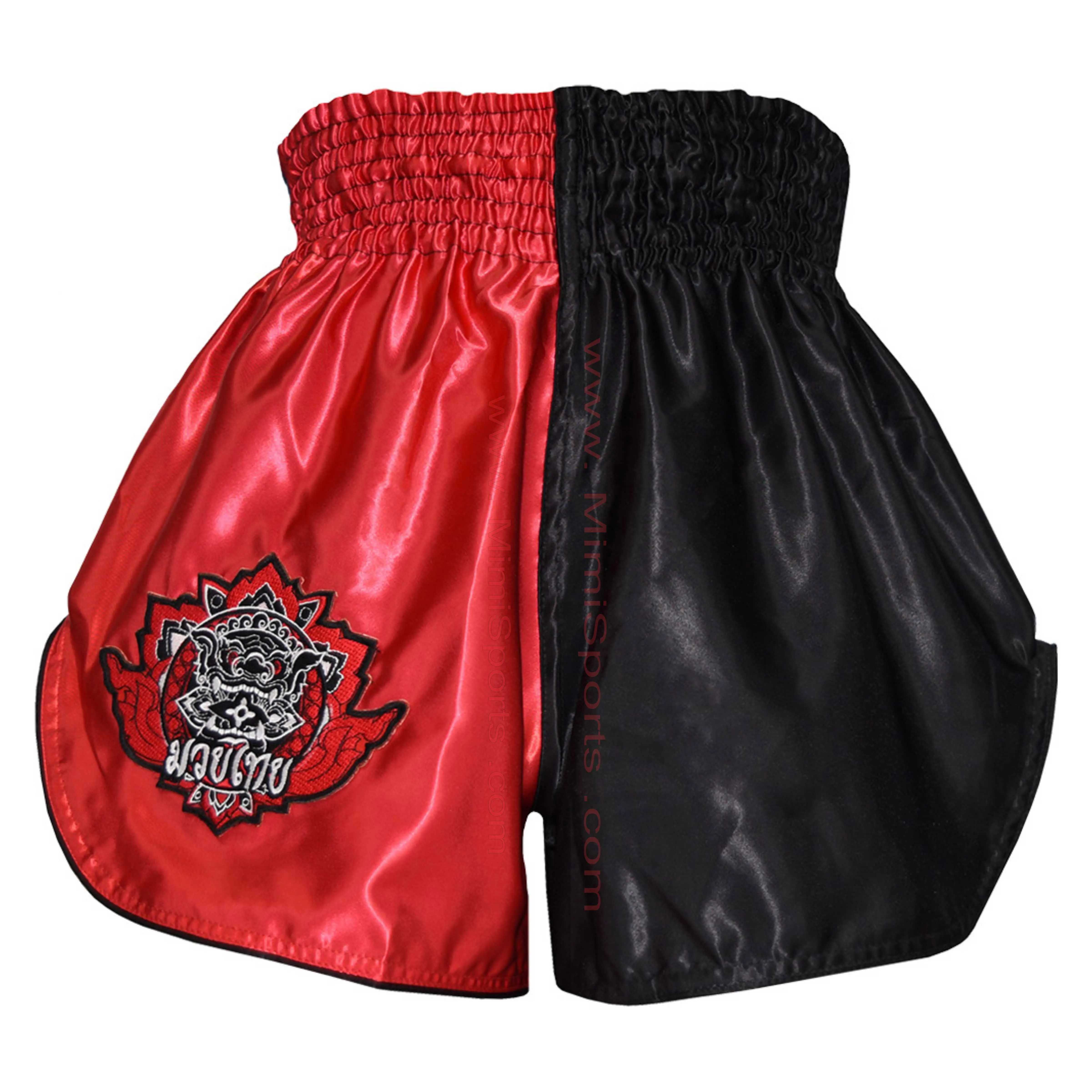 Pantalones cortos negros personalizados para boxeo, shorts negros para muay thai, my logo muay thai