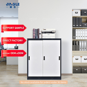 Nhà máy thép Tủ hồ sơ Tủ hồ sơ với <span class=keywords><strong>2</strong></span> cửa trượt 3 kệ cho hội thảo nhà văn phòng Kim Loại tủ lemari arsip - Product Image 1