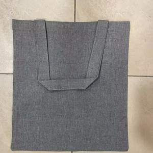 Customizable <strong>140</strong> <strong>Gsm</strong> Recycled <strong>PC</strong> Canvas Tote Bag Medium Size Woven Fabric Zipper Closure Handled Shopping Featuring Logo Pattern