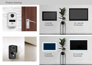 Anjielo <span class=keywords><strong>2</strong></span> fili 1 v2 videocitofono da 7/10 pollici citofono compatibile Tuya citofono bidirezionale per videocitofono di sicurezza domestica