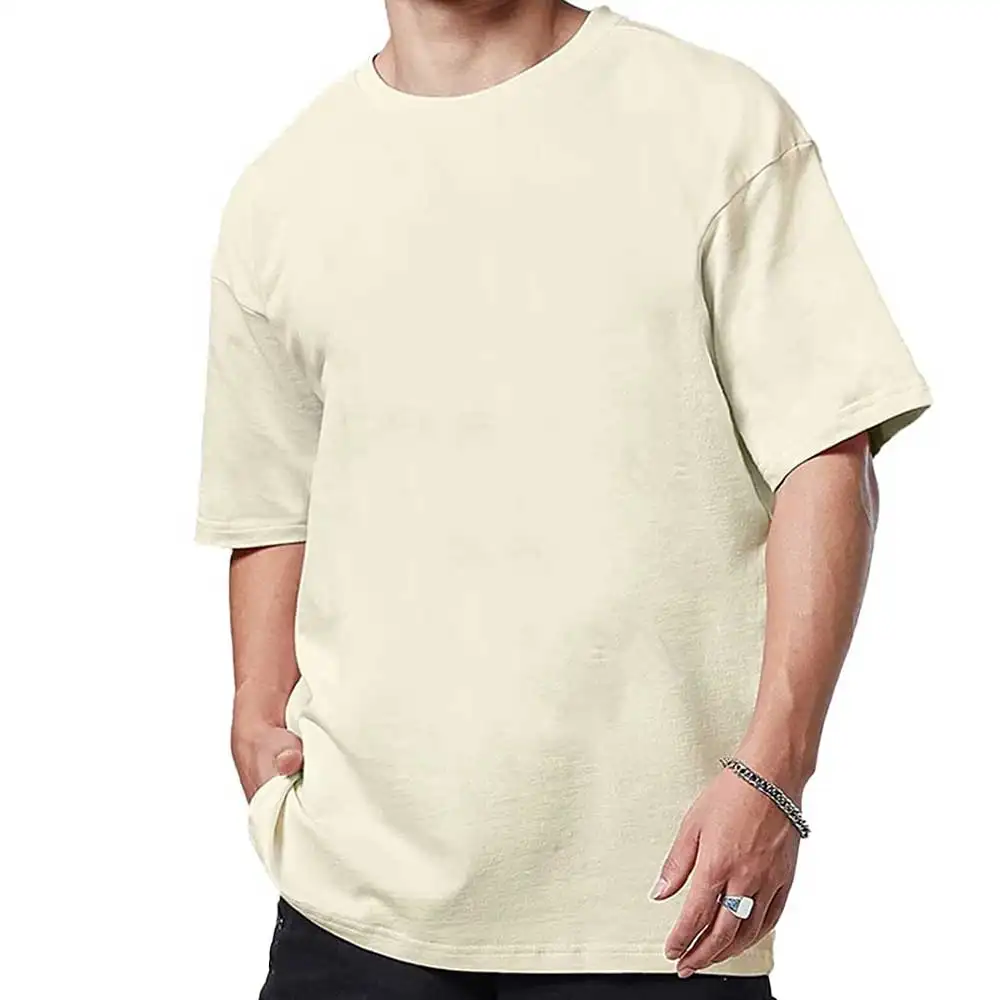 Manufaktur kaus pria bahan berpori buatan kustom kaus ukuran besar pria bergaya baru