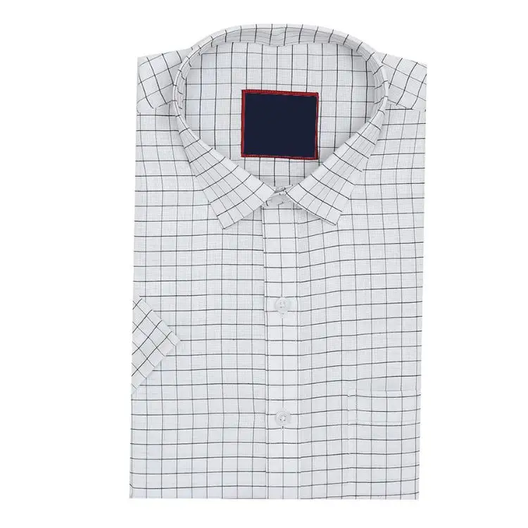 Camisa semiformal Elegance Comfort & Style Camisa formal de oficina de media manga de algodón puro a la venta