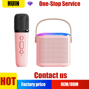 Taşınabilir akıllı Karaoke mikrofonlu hoparlör kablosuz Stereo ses sistemi USB uzaktan kumanda - Product Image 2