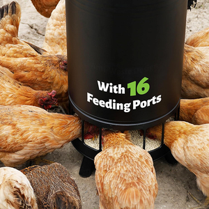 Jh-mech xách tay trọng lực gà Trung chuyển tự động thời tiết 65 LB lớn đứng gà thức ăn Thùng - Product Image 3