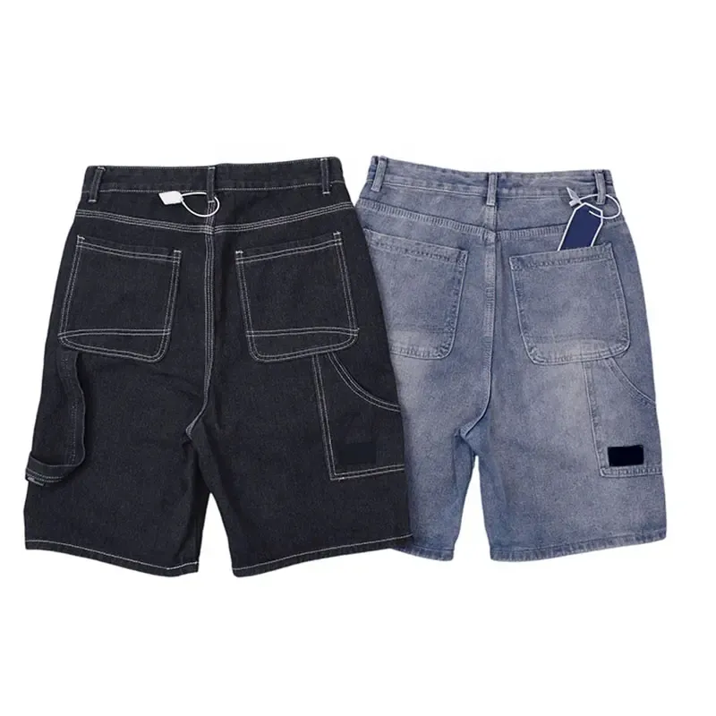 2023 Customized denim jeans shorts men casual cargo denim shorts