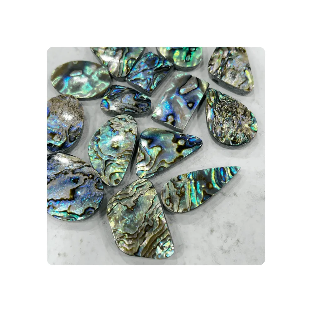 Cabochão de pedras preciosas naturais de alta qualidade, forma e tamanho misturados, pedra da lua Kunzita, jade, abalone, lote por atacado