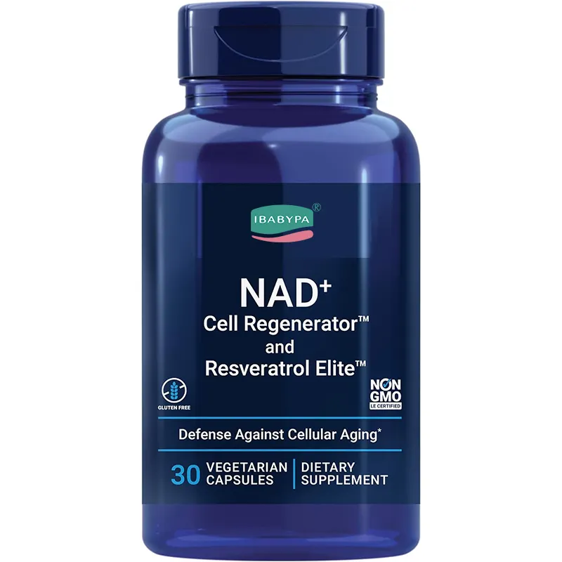 NAD + Regenerador Celular e Resveratrol Elite NIAGEN nicotinamida NAD Cápsulas para Longevidade Energia 30 Cápsula Vegetariana