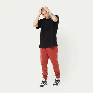 定制高品质重磅棉o领男式t恤基本韩版设计长款基本空白 - Product Image 1