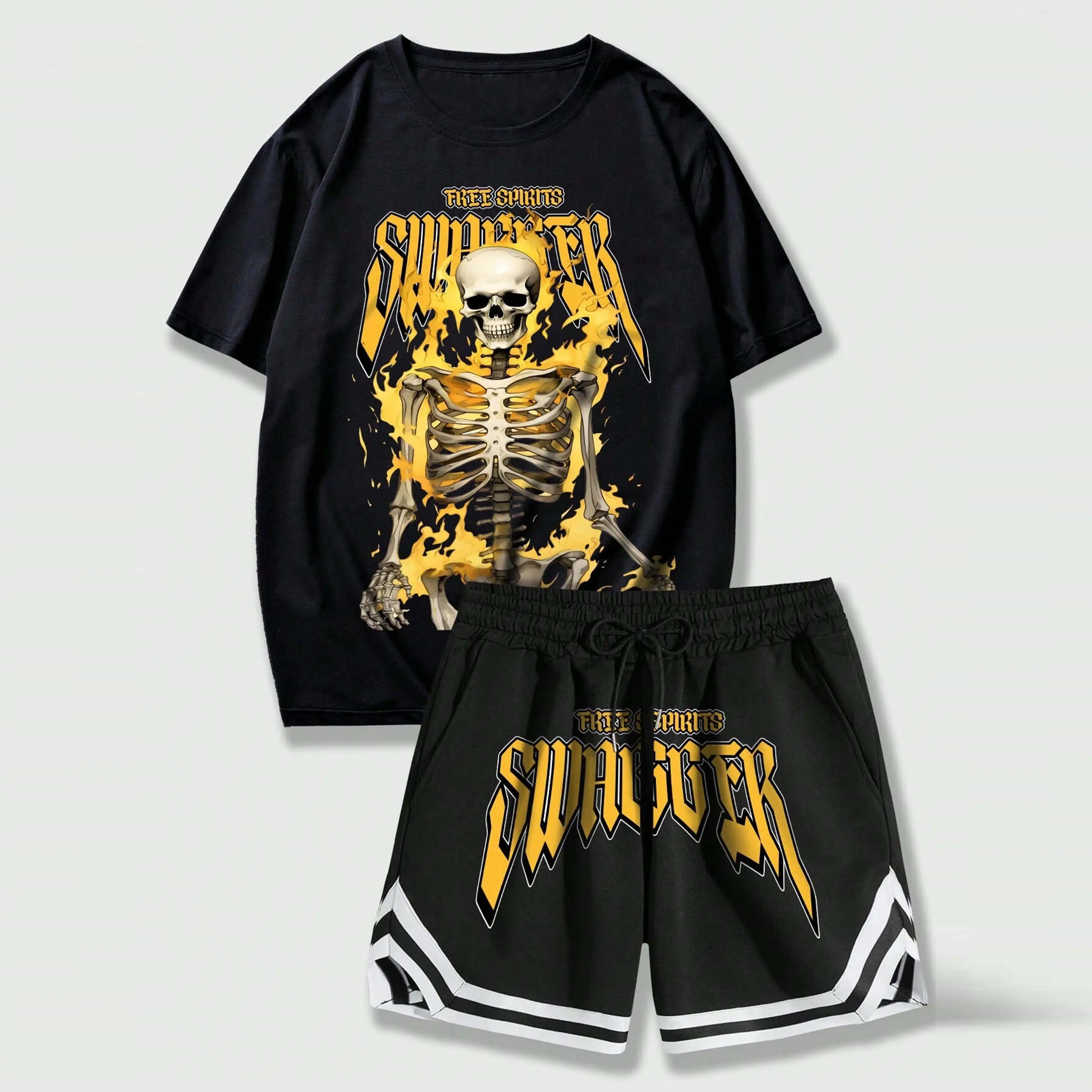 Conjuntos de camisetas com zíper personalizadas de duas peças para homens, shorts curtos de verão respiráveis para corrida e corrida, roupas de rua