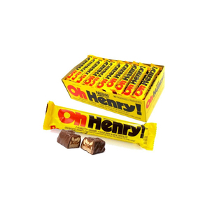 Oh Henry barlar Snacking paylaşımı için toplu gevrek fıstık pürüzsüz çikolata kaplama çeşitli dahil bisküvi şeker meyve reçel somun