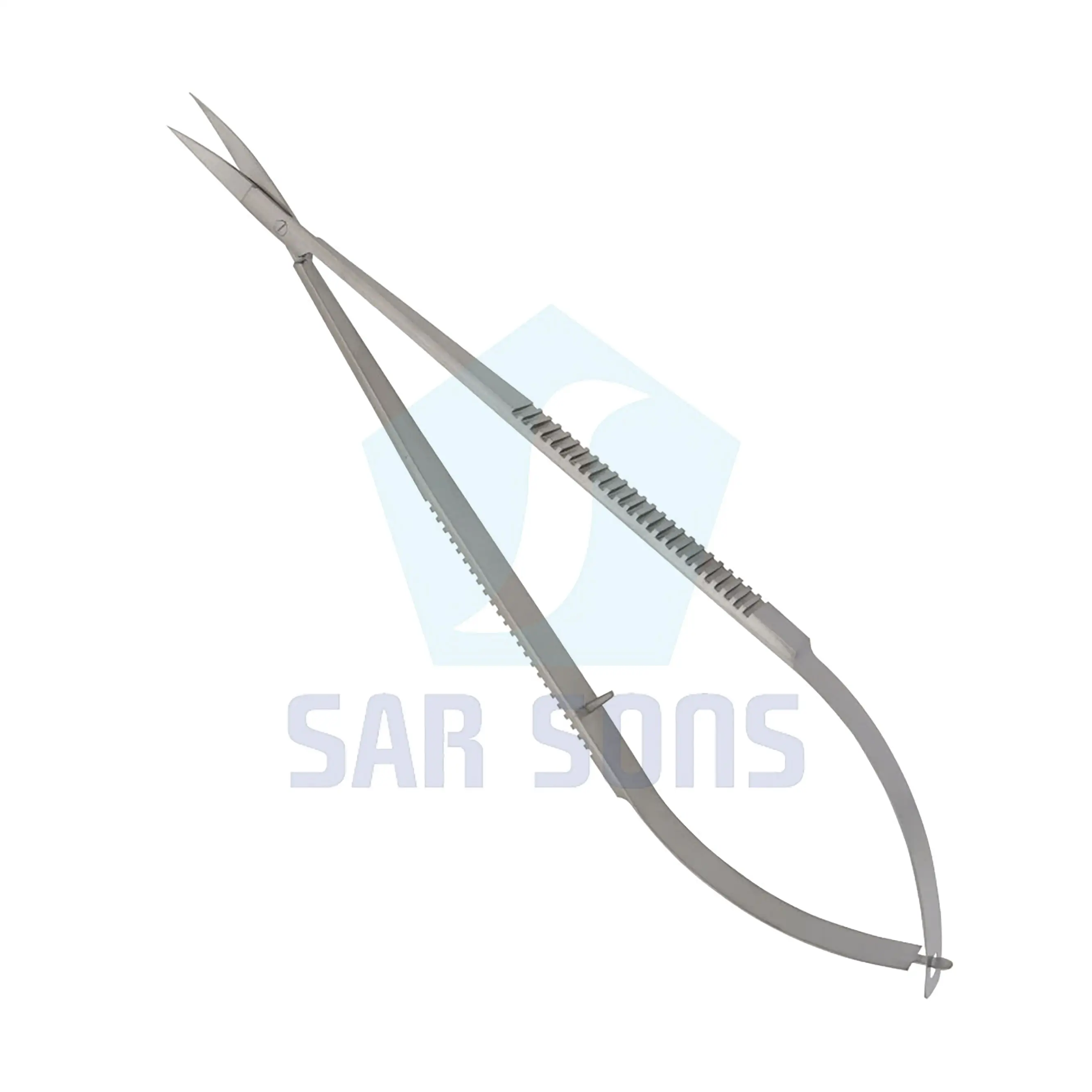 Castroviejo Micro forbici 180 mm curvo strumenti chirurgici Sar Sons Sugrical