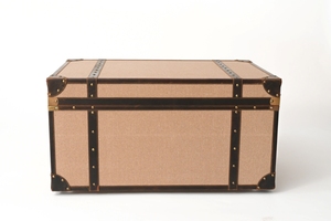 High Quality Genuine Leather Heavy Duty Strong Canvas Hard Box <strong>Trunk</strong> for Easy to Travel and Storage Many Sumptuous Things - Product Image 3