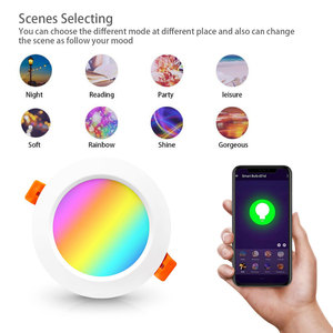ホット3.5インチRGBCWスマートWifiダウンライト自動TuyaAPPコントロール<span class=keywords><strong>7W</strong></span>、音声コントロールリビングルームの設置PST-TD01