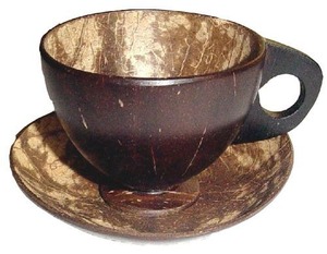 天然椰壳咖啡杯，带定制激光标志，可持续生物降解饮水杯 - Product Image 2