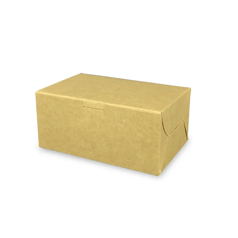 Kotak kue persegi panjang berkualitas dapat disesuaikan dengan kertas Kraft cara hebat untuk menahan kue muffin atau kue kecil