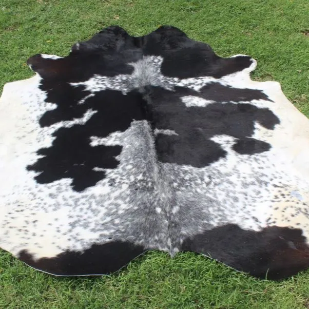 Tappeto grande in pelle bovina in bianco e nero tappeto in pelle di mucca brasiliana tappeto in pelle di vacchetta 5x6
