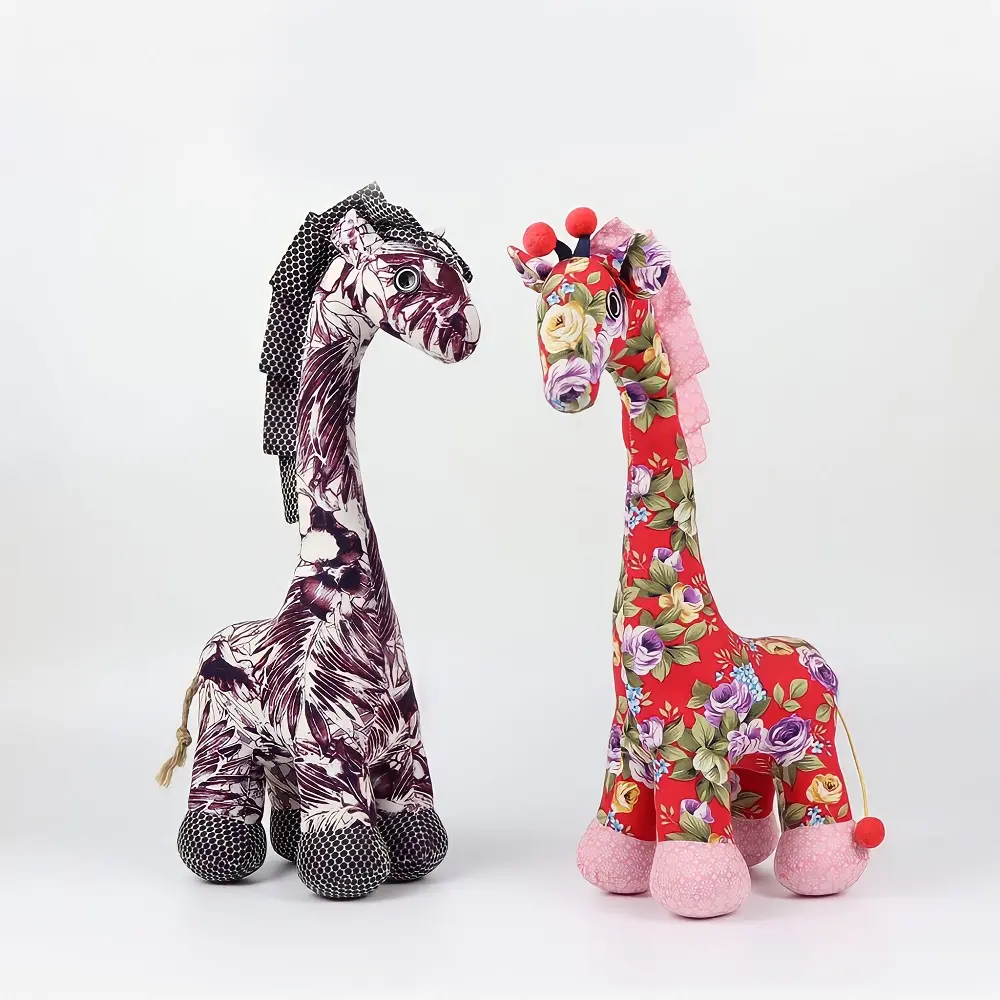 Brinquedos de algodão, 30cm - 51cm unissex várias cores, brinquedos e hobbies, padrão floral, tecido, girafa, brinquedos de animais de pelúcia