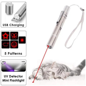 Qbellpet Großhandel <span class=keywords><strong>Cat</strong></span> Teasing Pen USB Wiederauf ladbare Red Dot Light Cats Trainings spielzeug Katzen-und Hunde-Infrarot-Indikators tift Spielzeug - Product Image 3