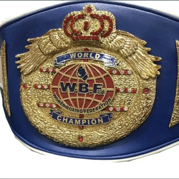 Yüksek kaliteli boks dünya şampiyonu kemerler Wbf Boxinf federasyonu şampiyonu kemerler altın başlık