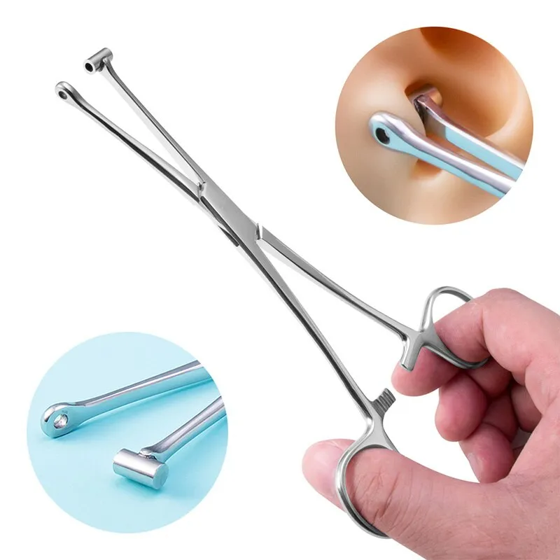 Septum Tragus pinze per Piercing all'orecchio pinzette di sicurezza apertura pinza rotonda labbro Piercing al naso dell'ombelico strumento per morsetto