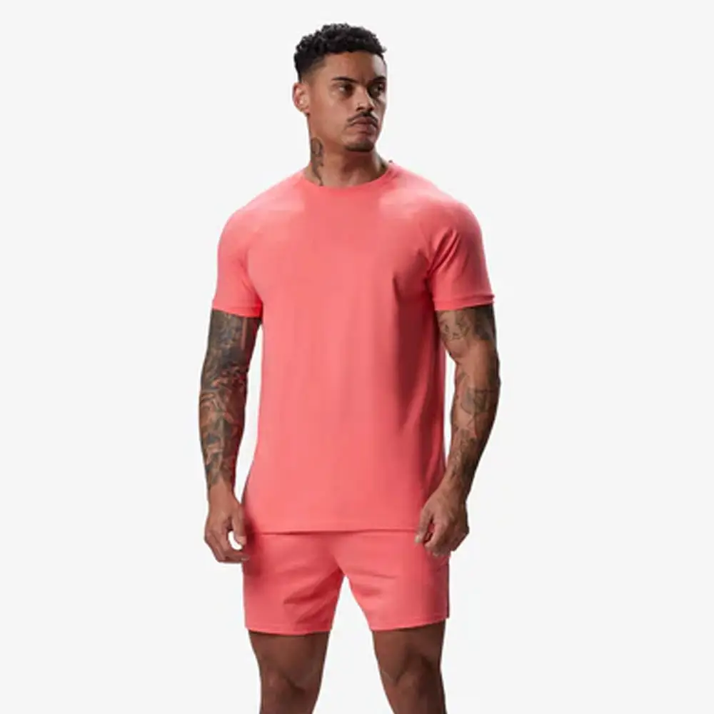 Summer Male Suit Short-Sleeved New Loose Casual Simple Polo T-Shirt Top&Pants Men'sTracksuits for men and women