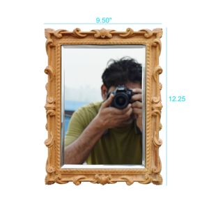 Natural marrom vintage retangular decoração espelho com 5mm de espessura madeira esculpida <span class=keywords><strong>frame</strong></span> art deco design estilo para parede decoração