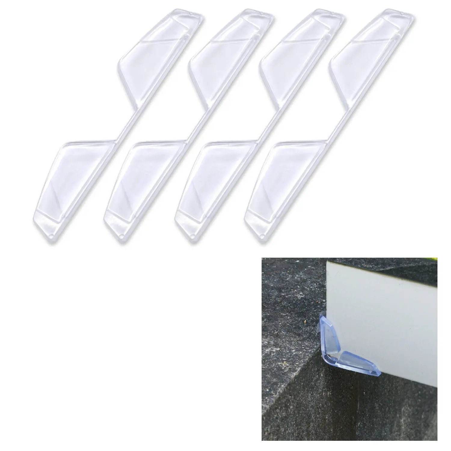 4 Uds Protector de puerta de coche 3M goma adhesiva protector de borde de puerta de coche tiras protectoras