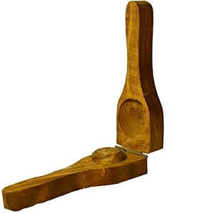 عصارة ليمون خشبية مصنوعة يدويًا مكبس حمضيات يدوي مع تصميم مفصلي لعصر الليمون والليمون والفواكه الصغيرة - Product Image 1