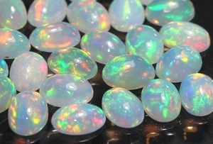 Toptan Lot doğal beyaz etiyopya bombeli kesim opal  7x5 MM gevşek taşlar takı yapımı için Welo çok yangın Opal - Product Image 3
