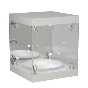 Hộp trưng bày đồ chơi xoay trong suốt có khóa, làm bằng <span class=keywords><strong>acrylic</strong></span>, tích hợp đèn LED - Product Image 1