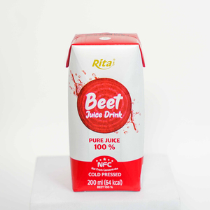 100% Natural Fruit <strong>Juice</strong> Concentrate 200ml Paper Box Beverage Refreshing NFC Pure <strong>Beet</strong> <strong>Juice</strong> Label With Free Design - Product Image 1