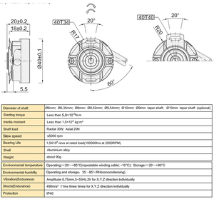 Präzisions-KN40-Encoder für Servomotoren 20000PPR Auflösung 6/8/10mm Welle Hochwertiges Quadratur signal" - Product Image 3